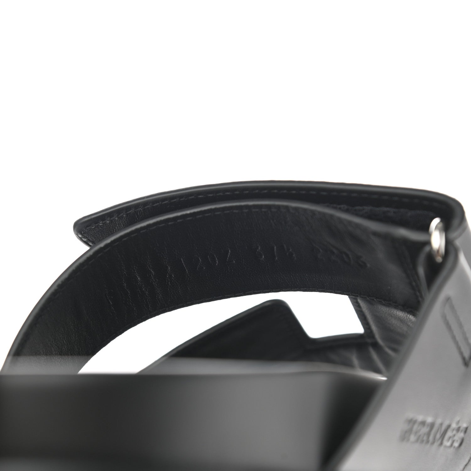 Hermes Mini Stud Calfskin Womens Chypre Sandals 37.5 Black 8 of 9