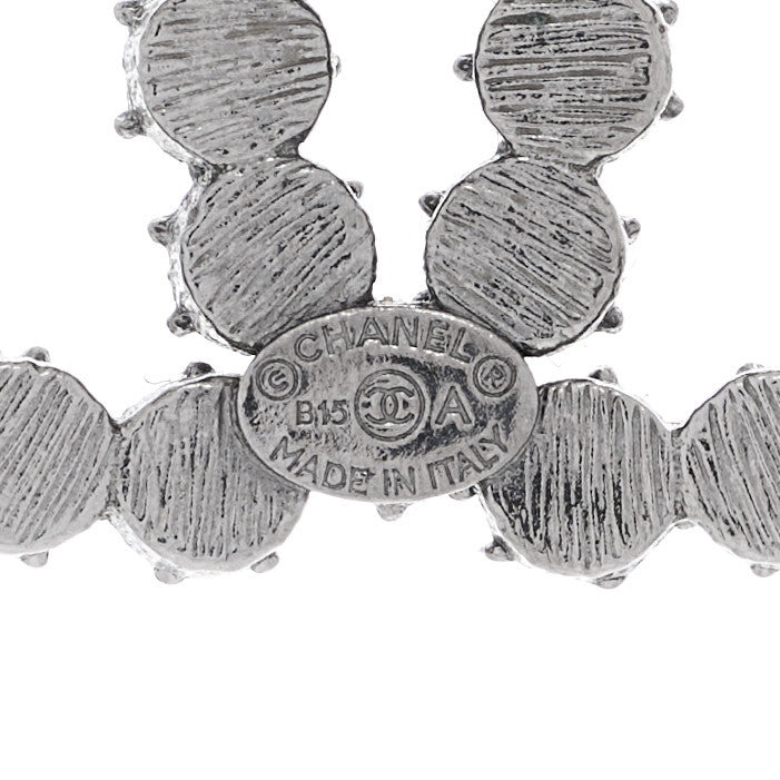 Chanel Ruthenium CHANEL Crystal Studded CC Earrings 4 of 4