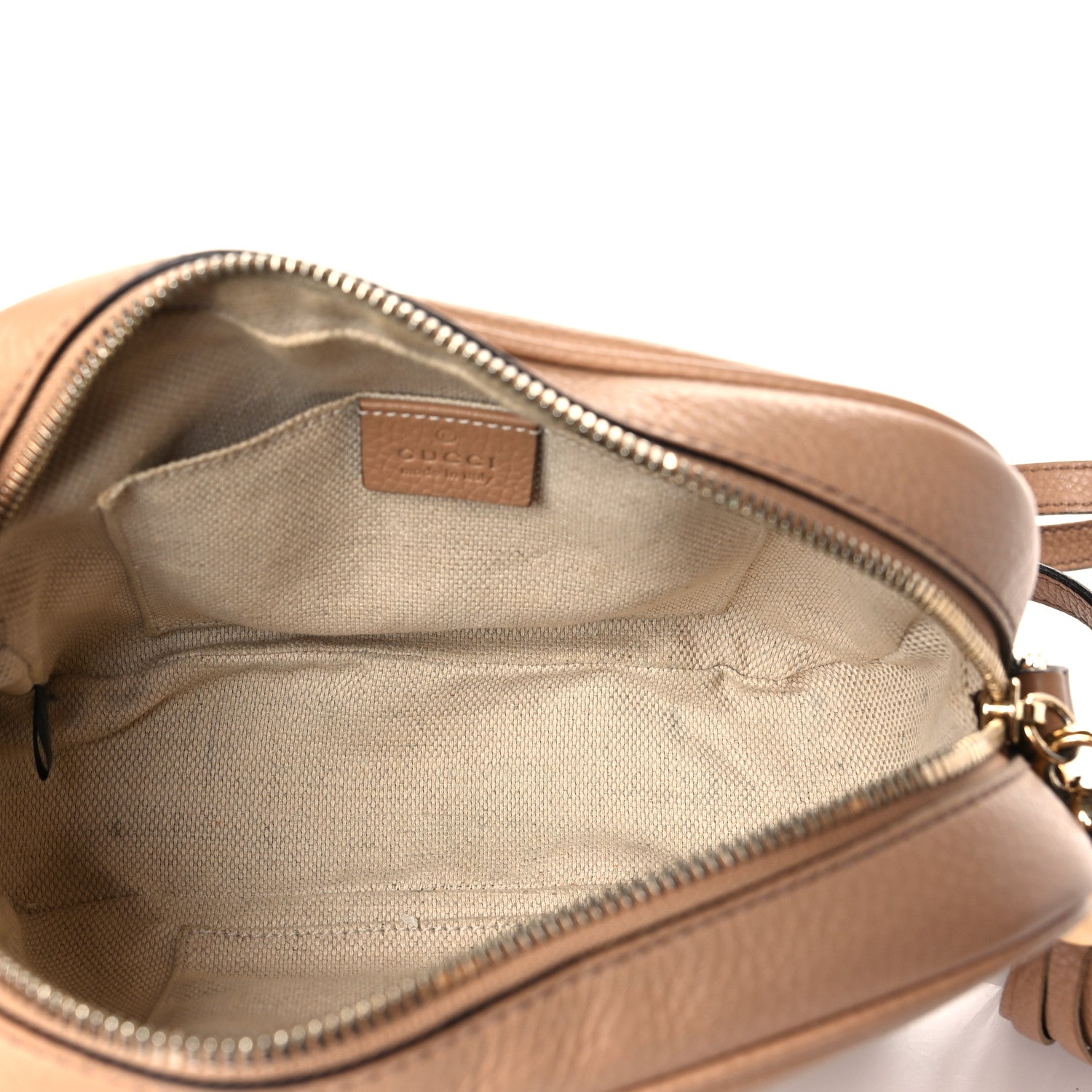 Gucci Pebbled Calfskin Small Soho Disco Bag Camelia 5 of 11