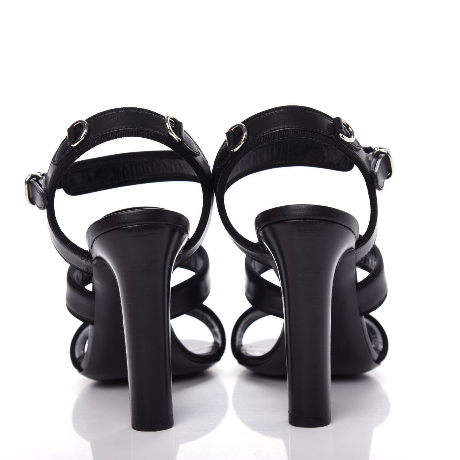 Hermes Calfskin Grosgrain Osmose Sandals 37 Black 7 of 10