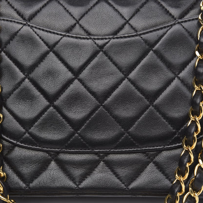 Chanel Lambskin Quilted Medium Double Flap Black 13 of 14