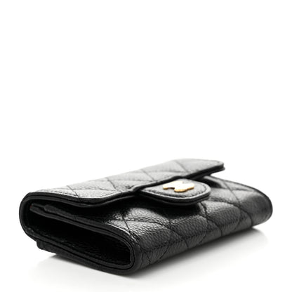 Chanel Caviar Quilted Flap Card Holder Wallet Black 4 of 9