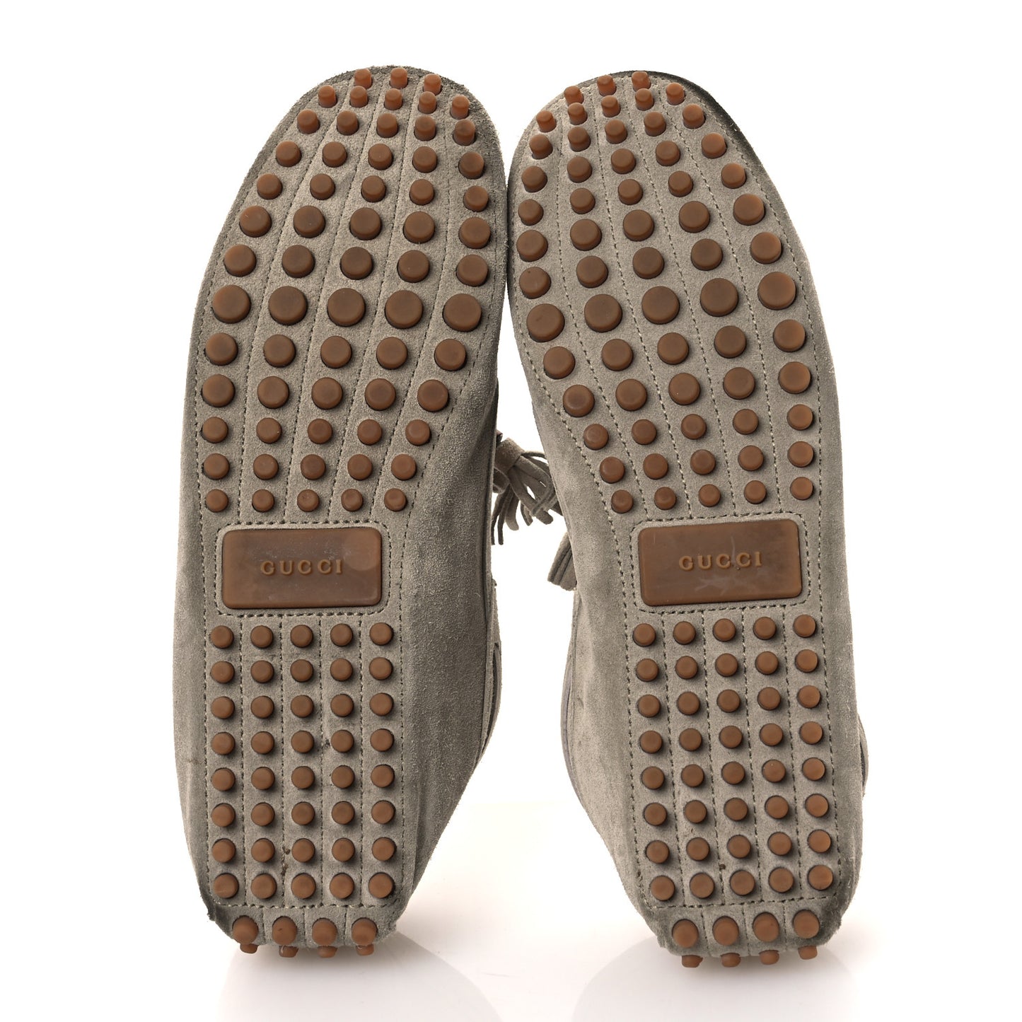 Suede Bamboo Tassel Mens Driver Loafers 9 Beige