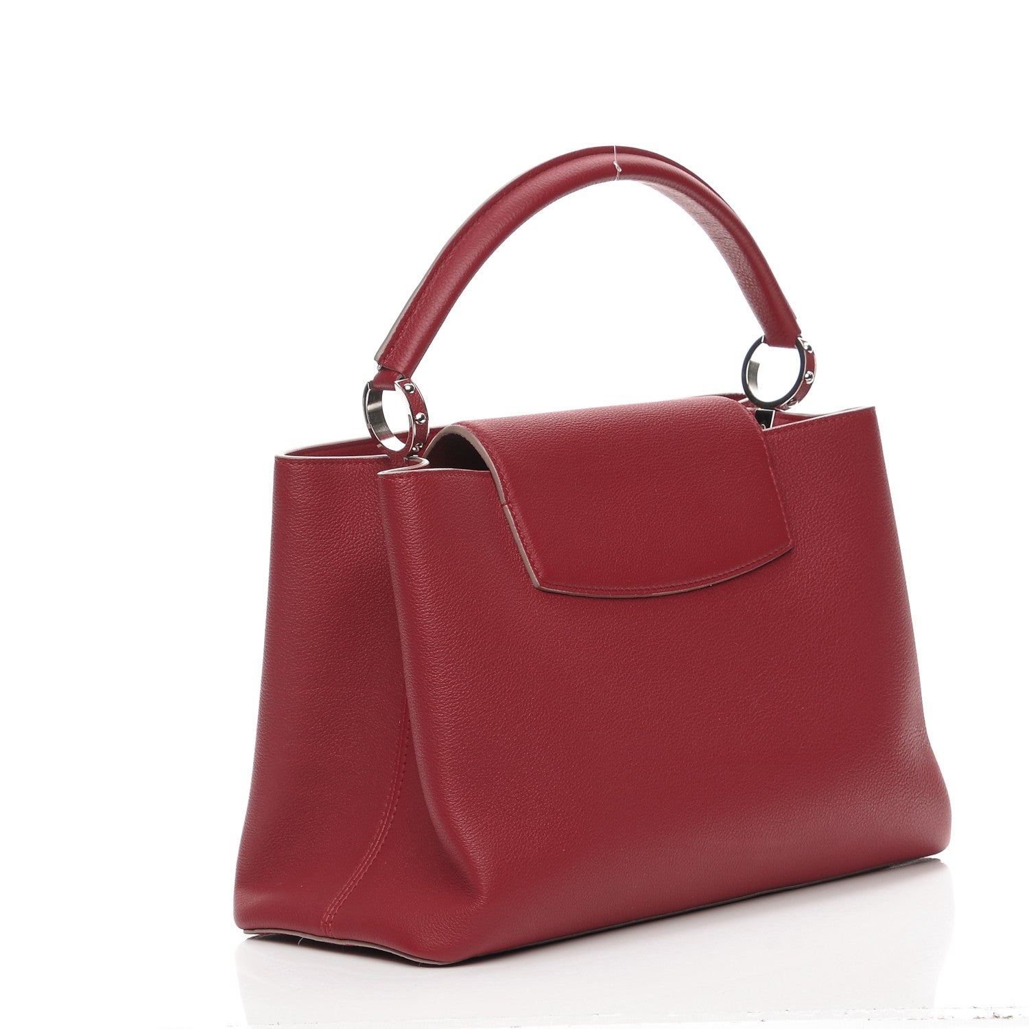 Louis Vuitton Veau Cachemire Capucines MM Cherry 3 of 7