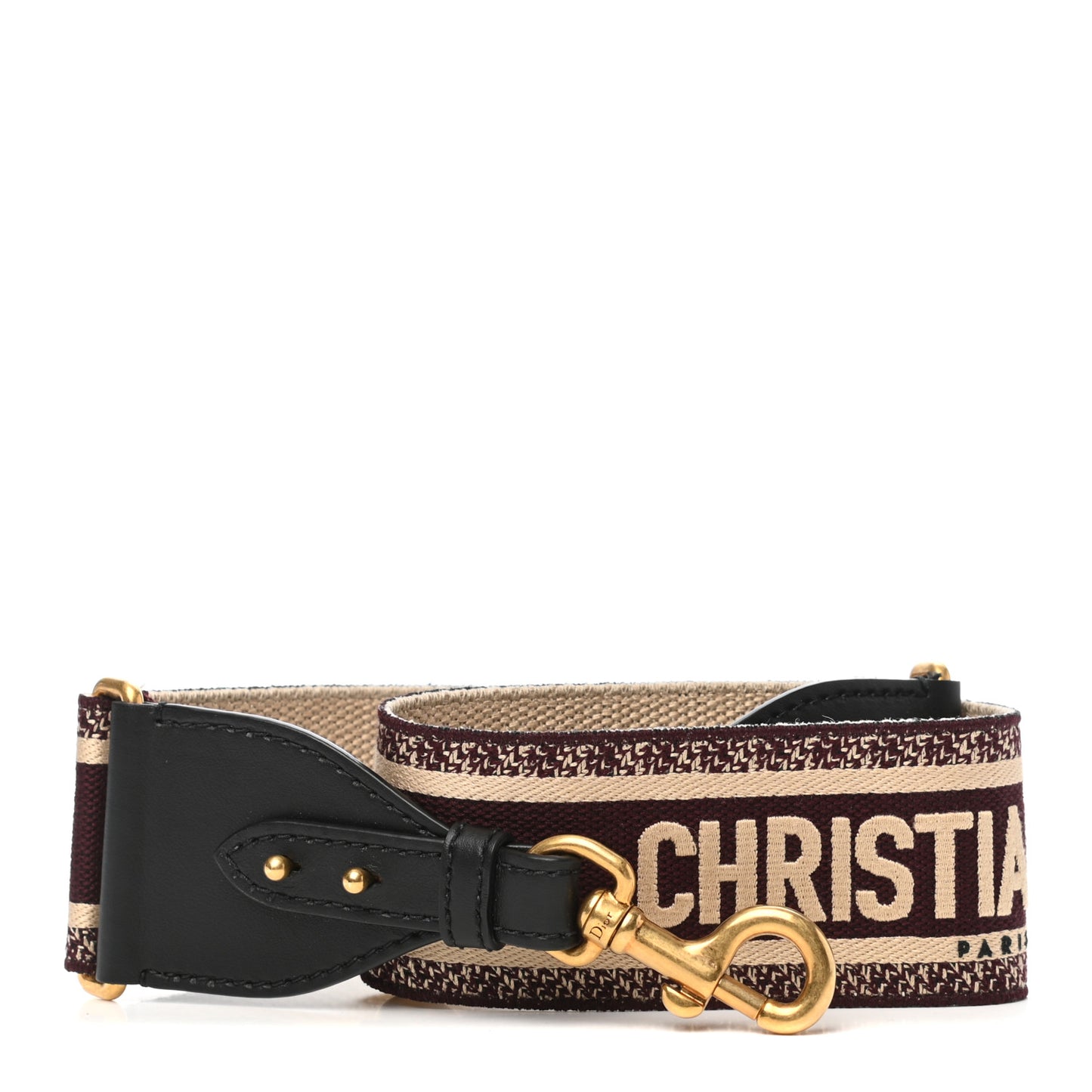 Canvas Embroidered Shoulder Strap Burgundy