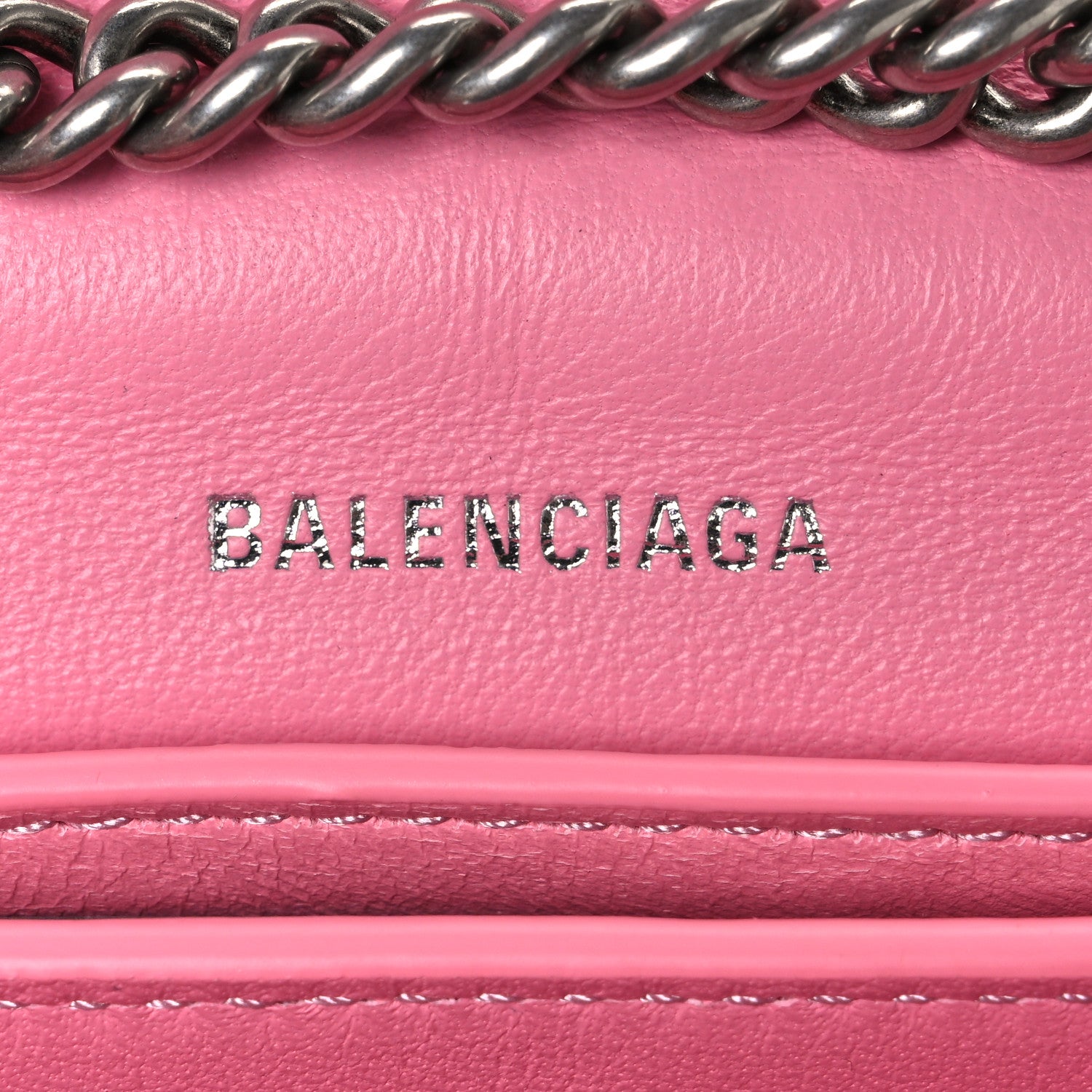 Balenciaga Crushed Calfskin Quilted XS Crush Chain Bag Sweet Pink 6 of 10