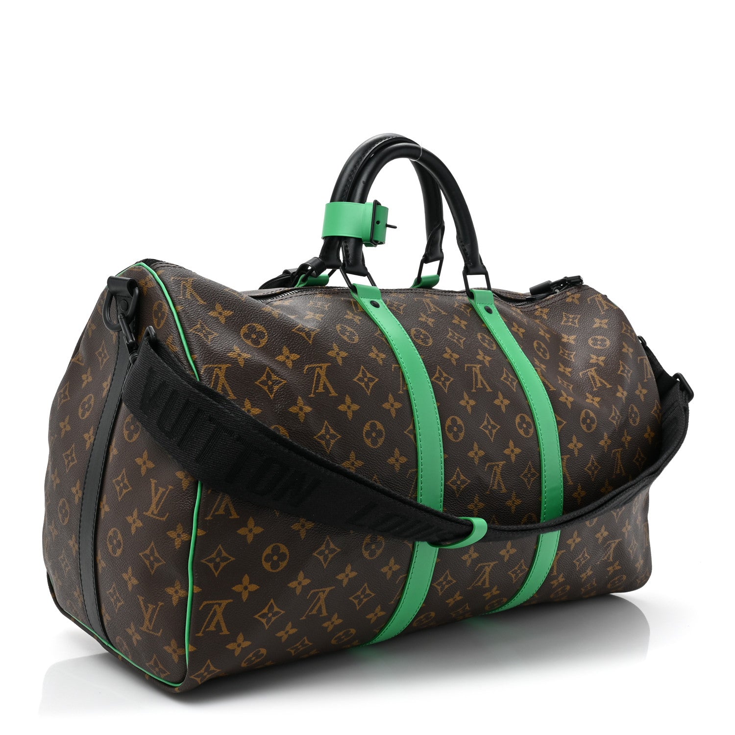 Louis Vuitton Monogram Macassar Keepall Bandouliere 50 Minty Green 3 of 11