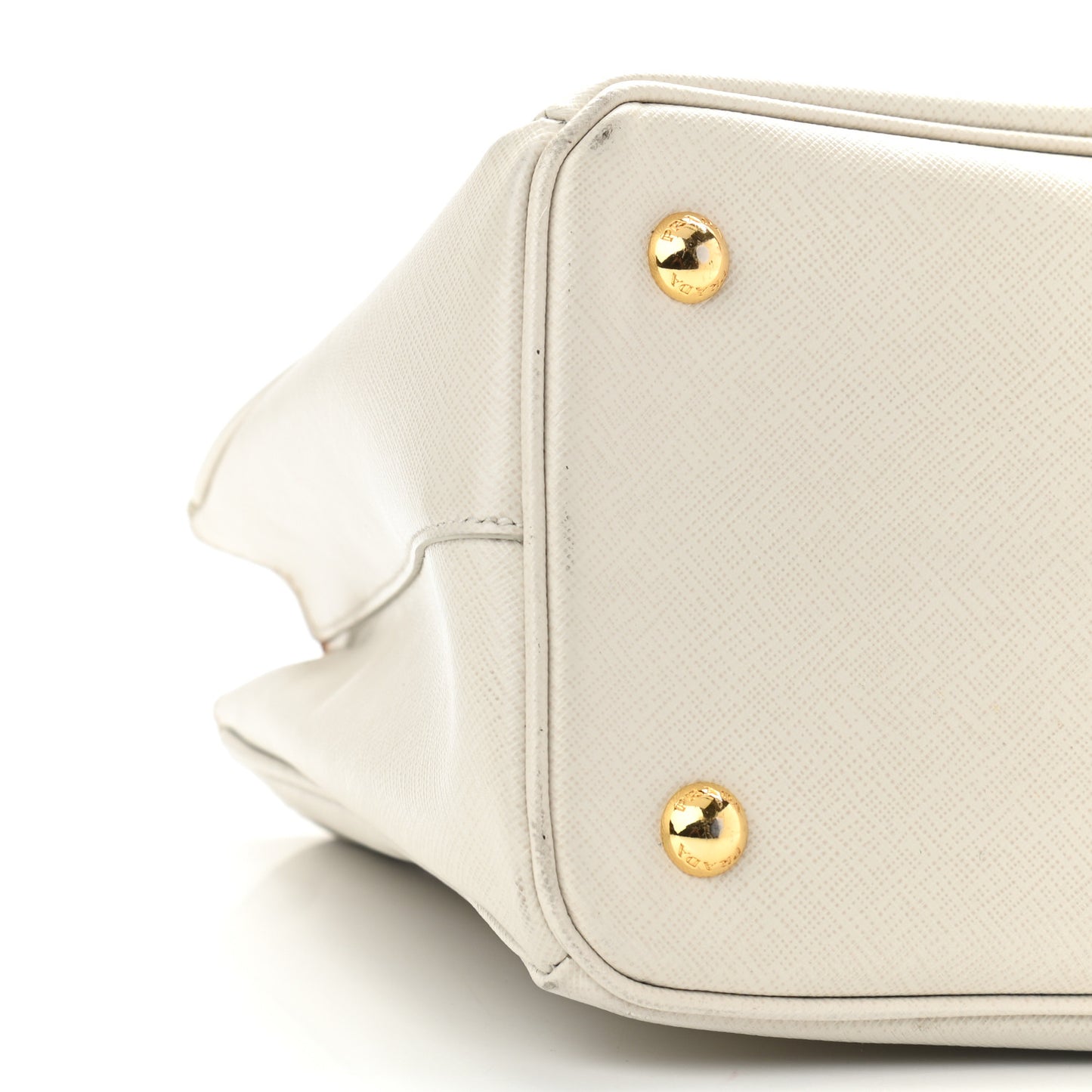 Saffiano Medium Galleria Double Zip Tote Bianco