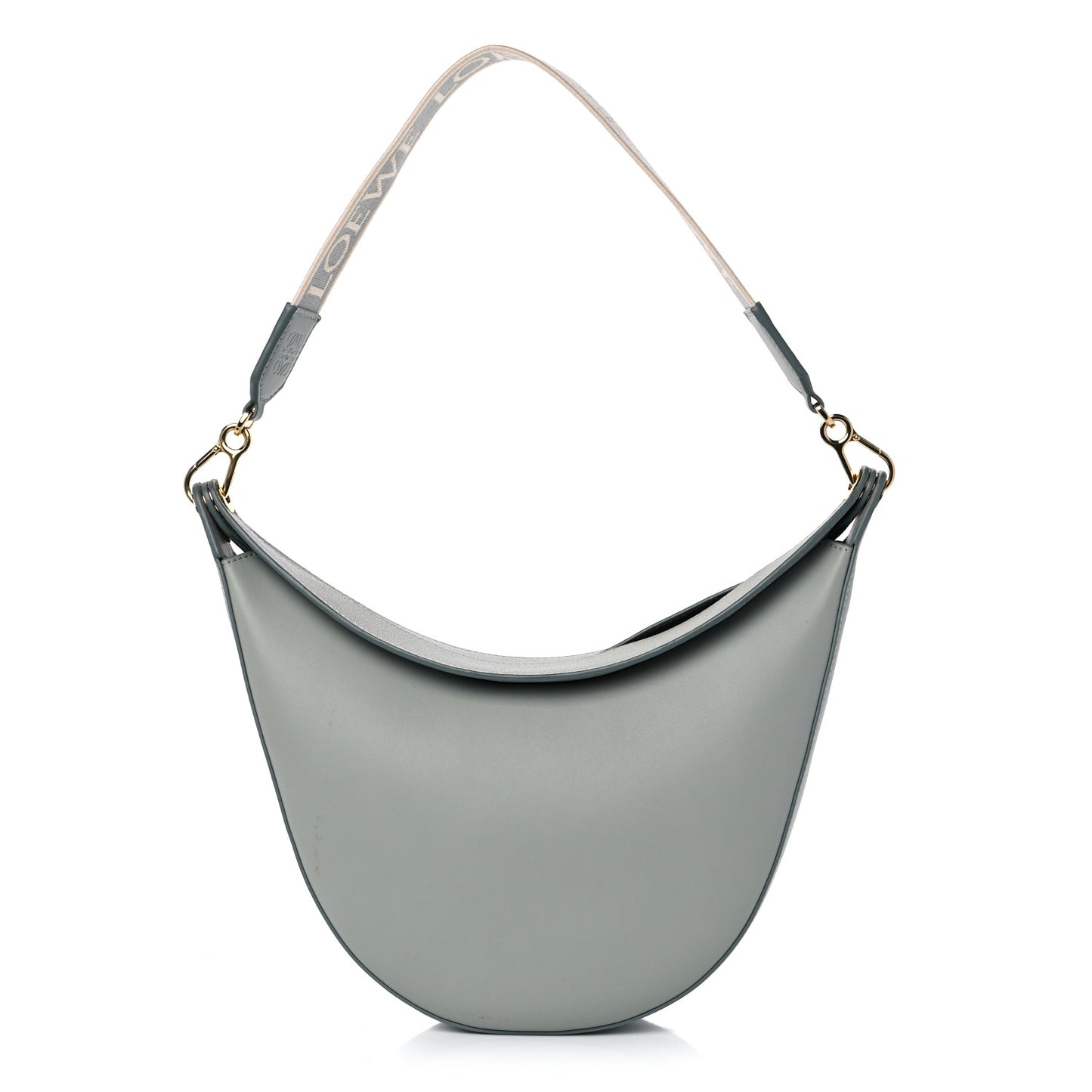 Satin Calfskin Jacquard Luna Bag Ash Grey