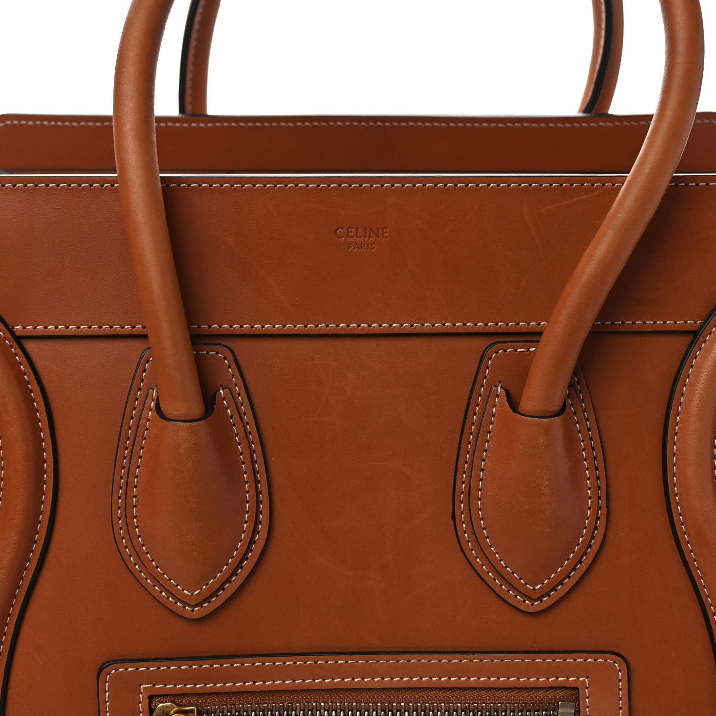 Natural Calfskin Micro Luggage Tan