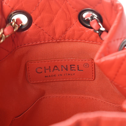 Chanel Aged Calfskin Quilted Small Gabrielle Backpack Orange 6 of 12