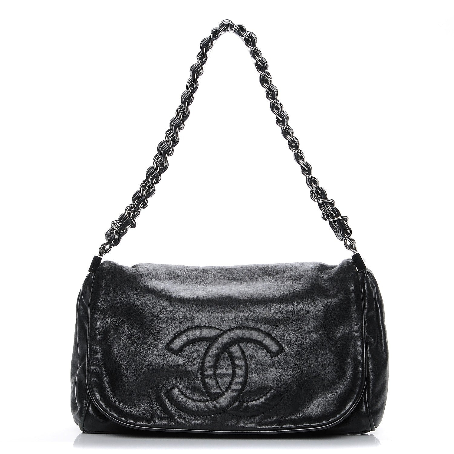 Chanel Calfskin Rock and Chain Small Flap Black 1 of 8