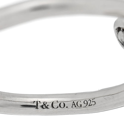 Tiffany Sterling Silver Cultured Pearl Paloma's Venezia Goldoni Heart Ring 48 4.5 4 of 5