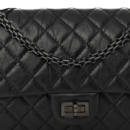 Chanel Aged Calfskin Quilted 2.55 Reissue 225 Flap So Black 8 of 10