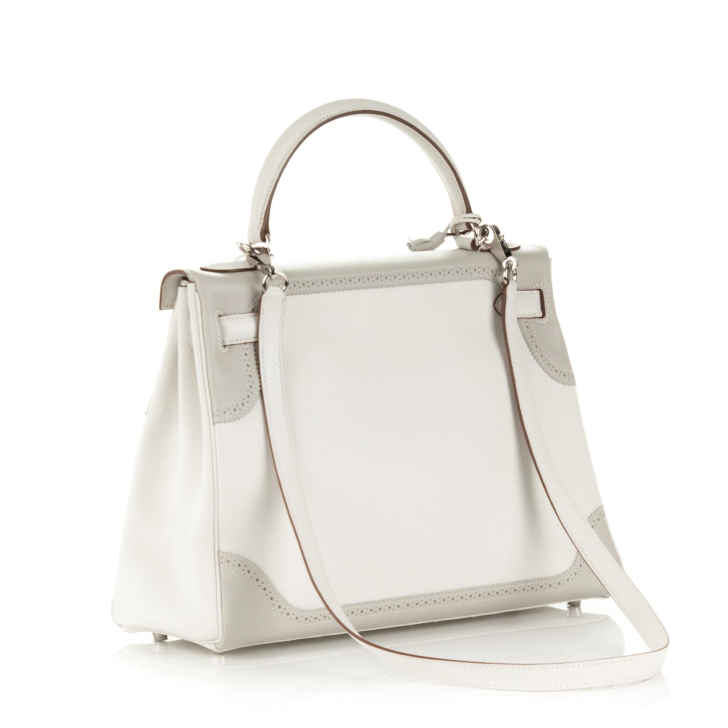 Togo Swift Ghillies Kelly 32 White Gris Perle
