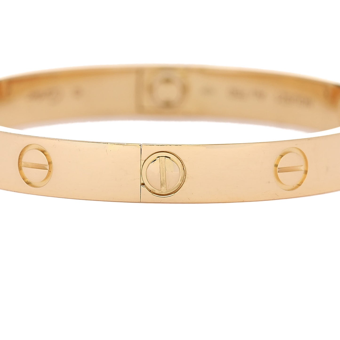 18K Yellow Gold 4 Diamond LOVE Bracelet 16