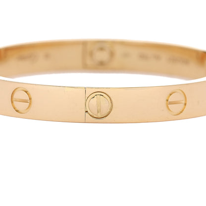 Cartier 18K Yellow Gold 4 Diamond LOVE Bracelet 16 10 of 11