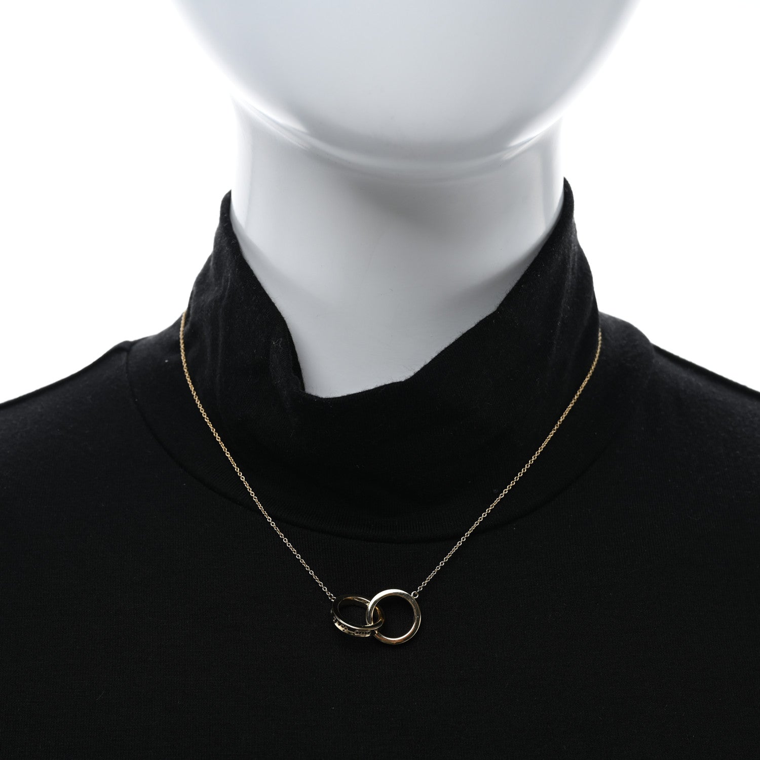 Tiffany 18K Yellow Gold 1837 Interlocking Circles Pendant Necklace 2 of 4