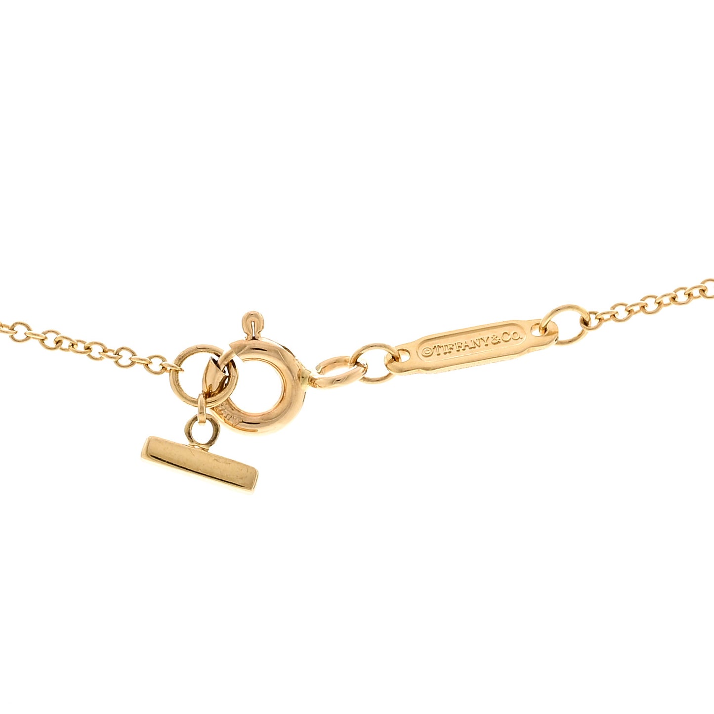 18K Yellow Gold Small T Smile Pendant Necklace