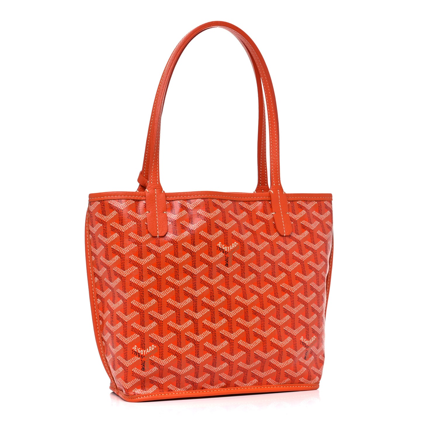 Goyardine Reversible Mini Anjou Orange