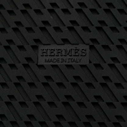 Hermes Calfskin Womens Chypre Sandals 37.5 Black 8 of 9