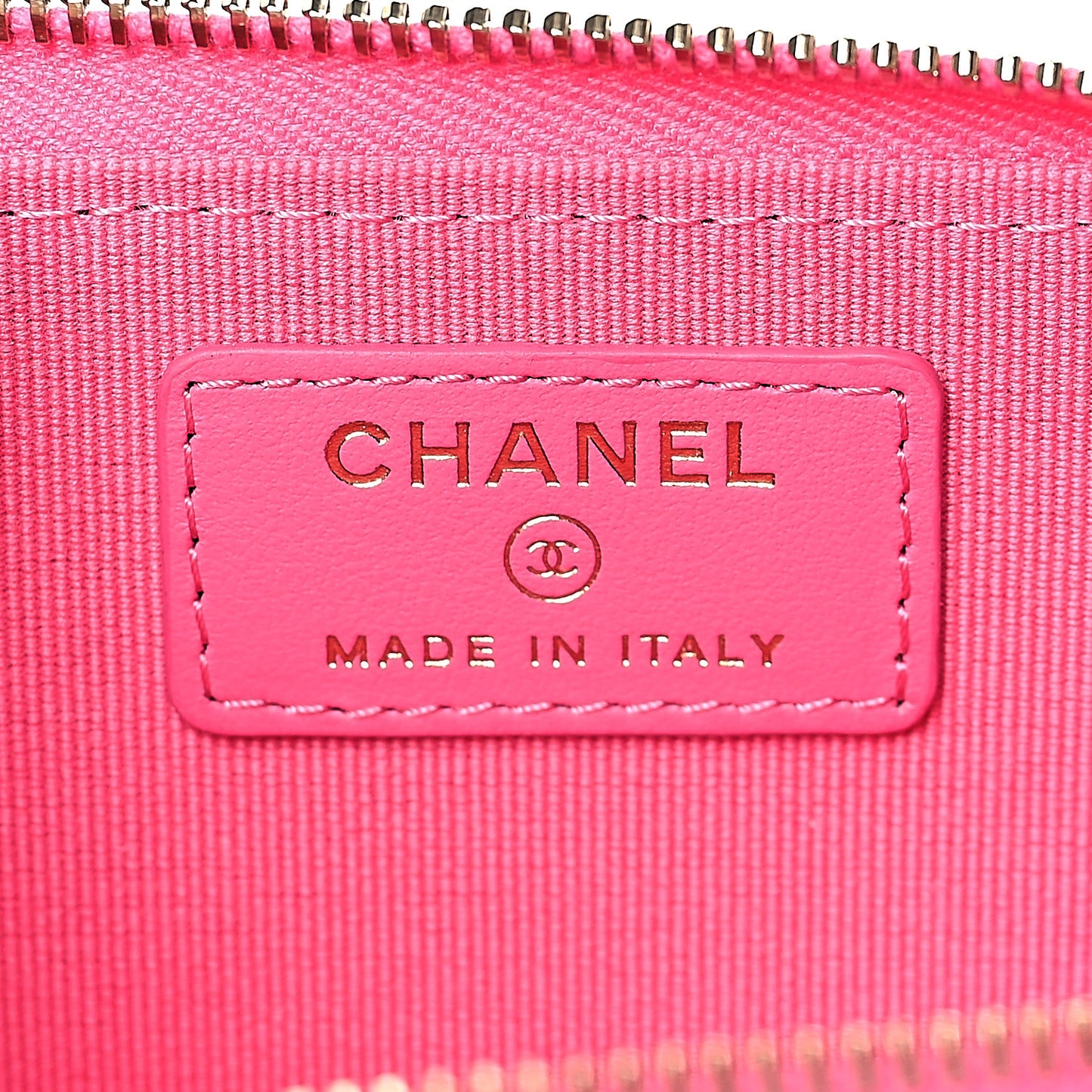Caviar Quilted Zipped Key Holder Case Pink