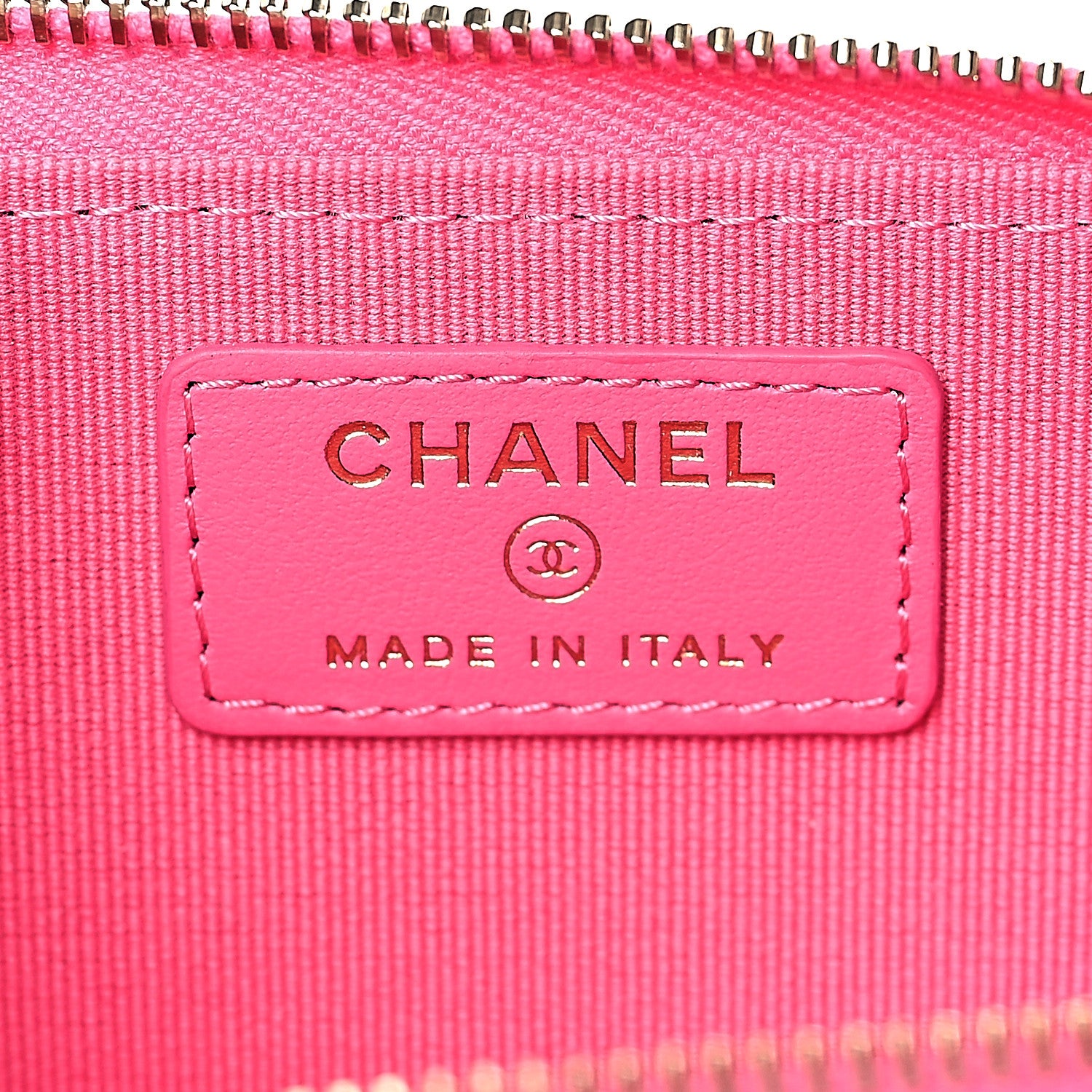 Chanel Caviar Quilted Zipped Key Holder Case Pink 6 of 6