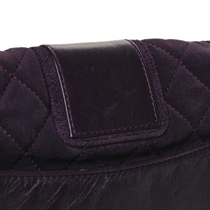 Chanel Suede Union Jack Jumbo Mademoiselle Flap Purple 13 of 13