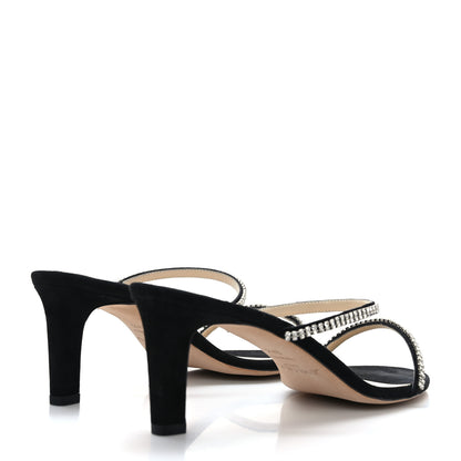 Jimmy Choo Crystal Suede Pumps 37.5 Black 4 of 7