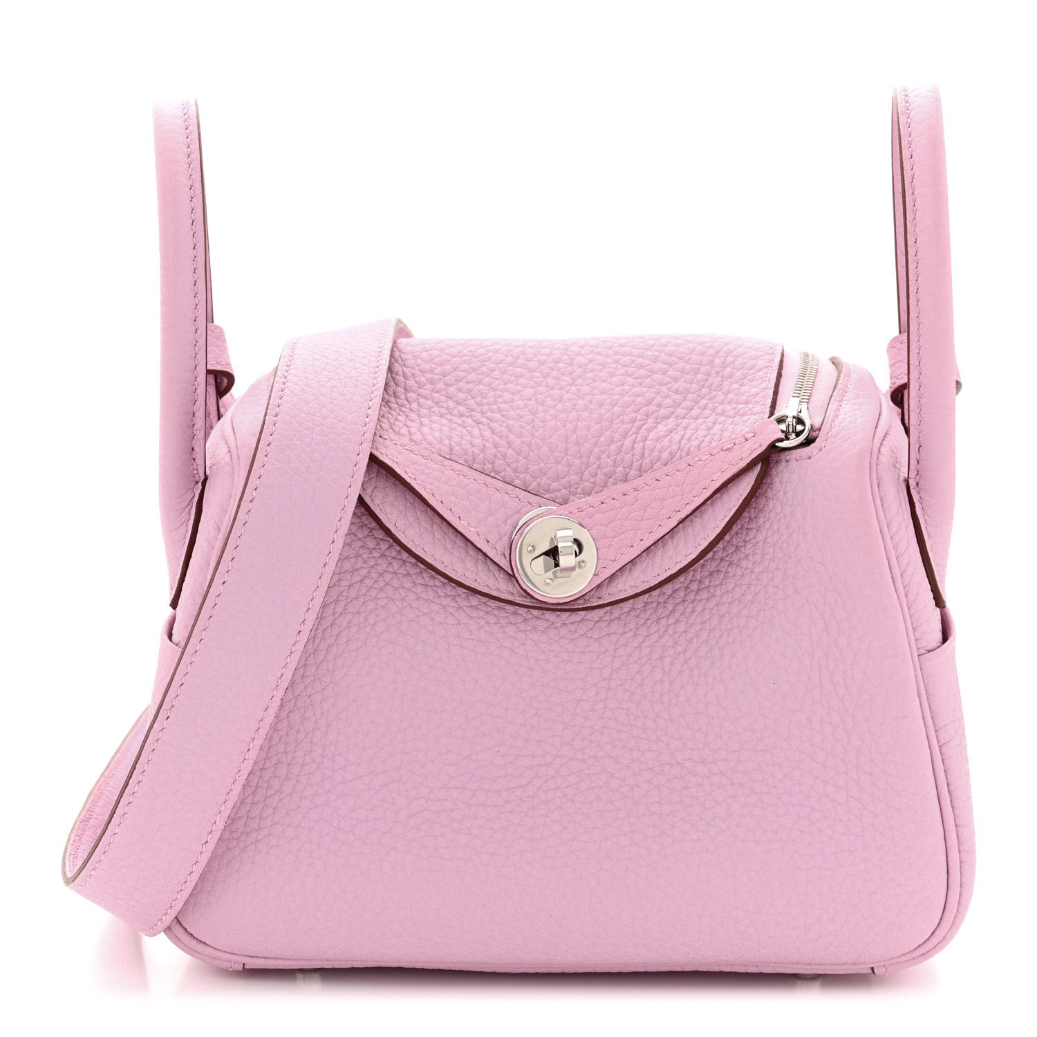 Hermes Taurillon Clemence Mini Lindy 20 Mauve Sylvestre 1 of 10
