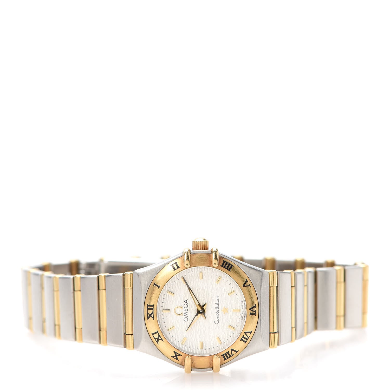 Omega Stainless Steel 18K Yellow Gold 25mm Constellation Quartz Watch White 1272.30.00 2 of 6