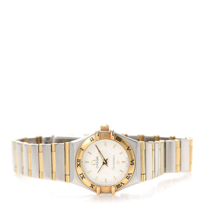Omega Stainless Steel 18K Yellow Gold 25mm Constellation Quartz Watch White 1272.30.00 2 of 6