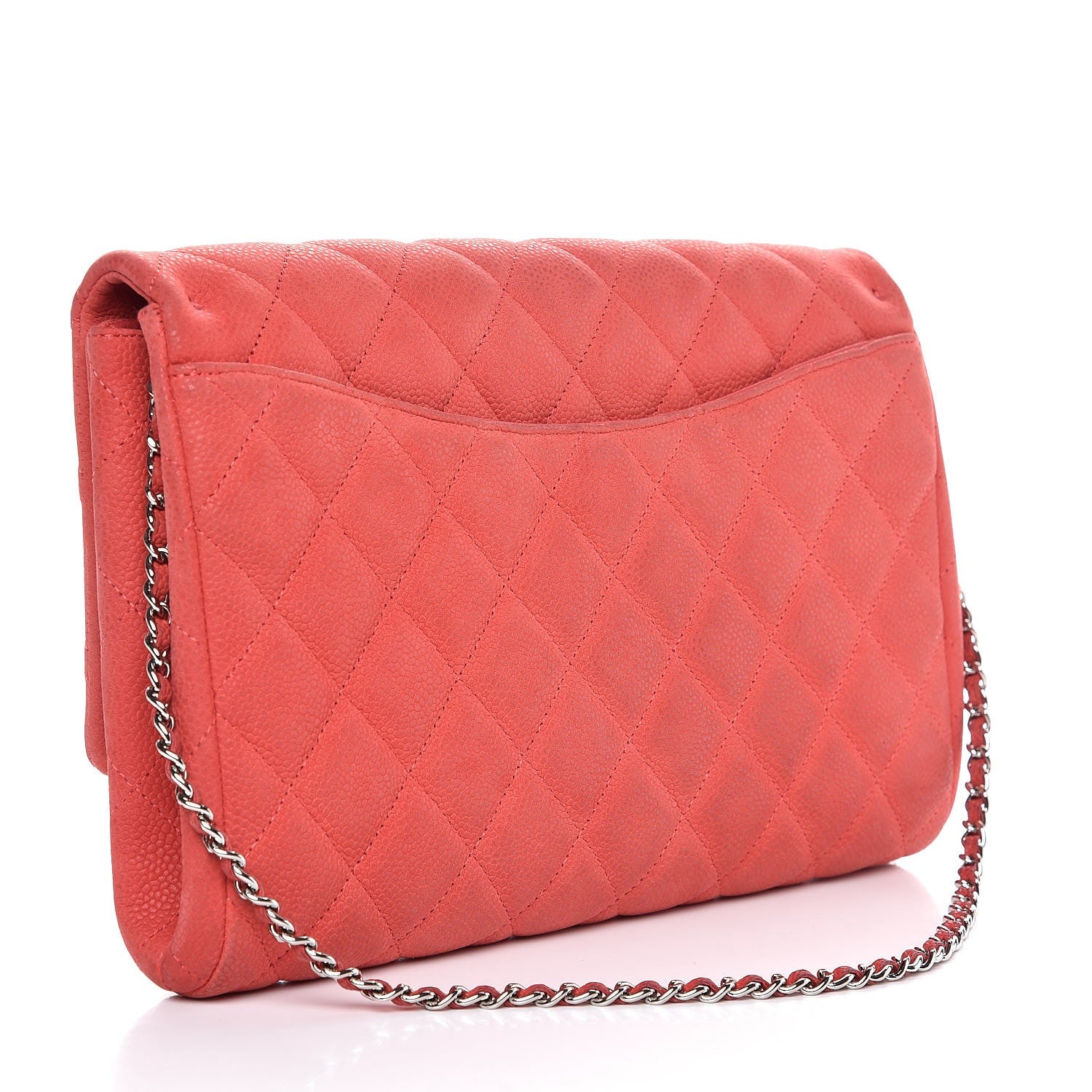 Chanel Iridescent Caviar Clutch with Chain Flap Red 3 of 12