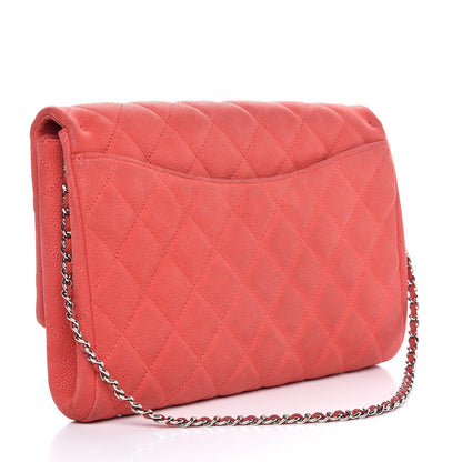Chanel Iridescent Caviar Clutch with Chain Flap Red 3 of 12