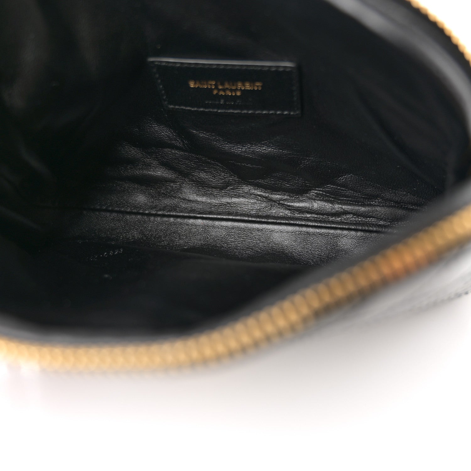 Saint Laurent Patent Quilted Gaby Zipped Pouch Black 5 of 12