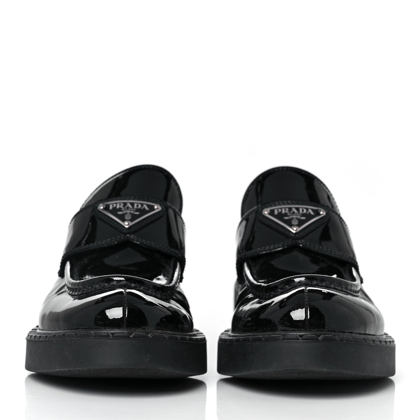 Vernice Triangle 50mm Loafers 39 Black