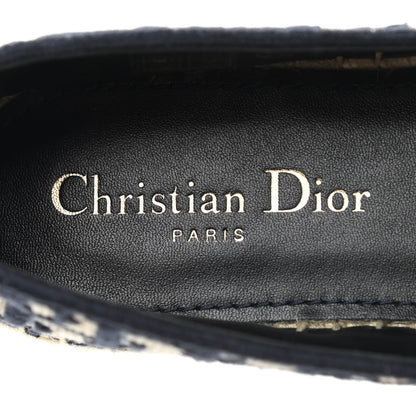 Christian Dior Oblique Embroidered Granville 15mm Espadrilles 38.5 Deep Blue 7 of 9