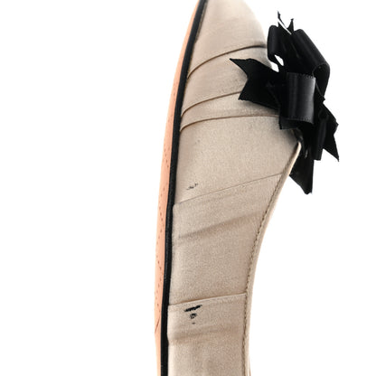 Chanel Satin CC Bow Flats 41 Beige 9 of 11