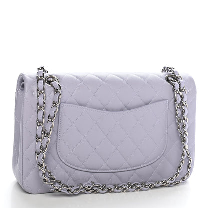 Chanel Caviar Quilted Medium Double Flap Light Purple 3 of 9