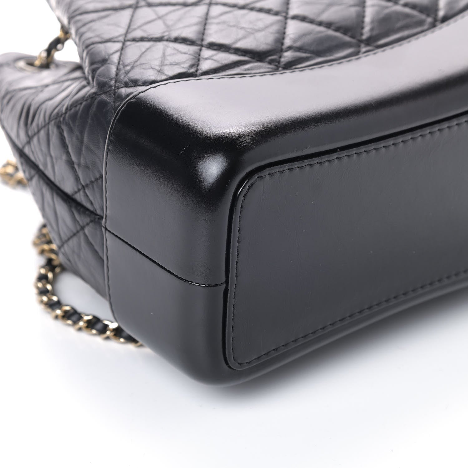 Chanel Aged Calfskin Quilted Small Gabrielle Backpack Black 5 of 8