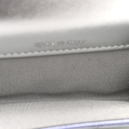 Chanel Gradient Metallic Calfskin Quilted Flap Card Holder Wallet Silver Blue Yellow Purple 5 of 9