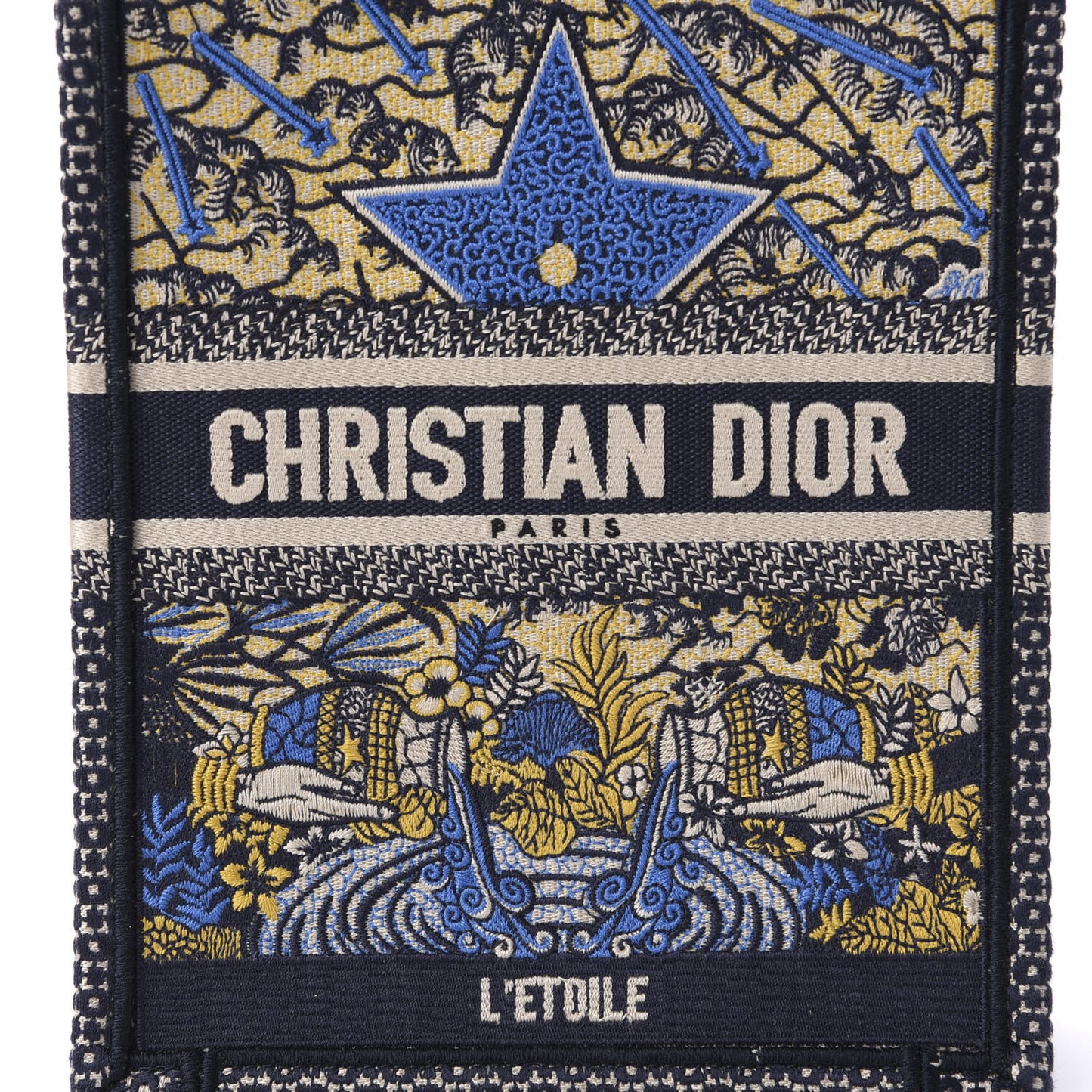 Canvas Embroidered Vertical L'Etoile Book Tote