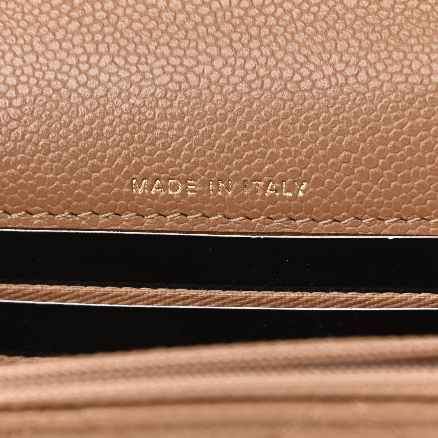 Caviar Quilted Business Affinity Clutch With Chain Flap Dark Beige