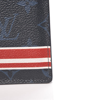 Louis Vuitton Monogram Cobalt Pocket Organizer NM Red Stripes 6 of 10
