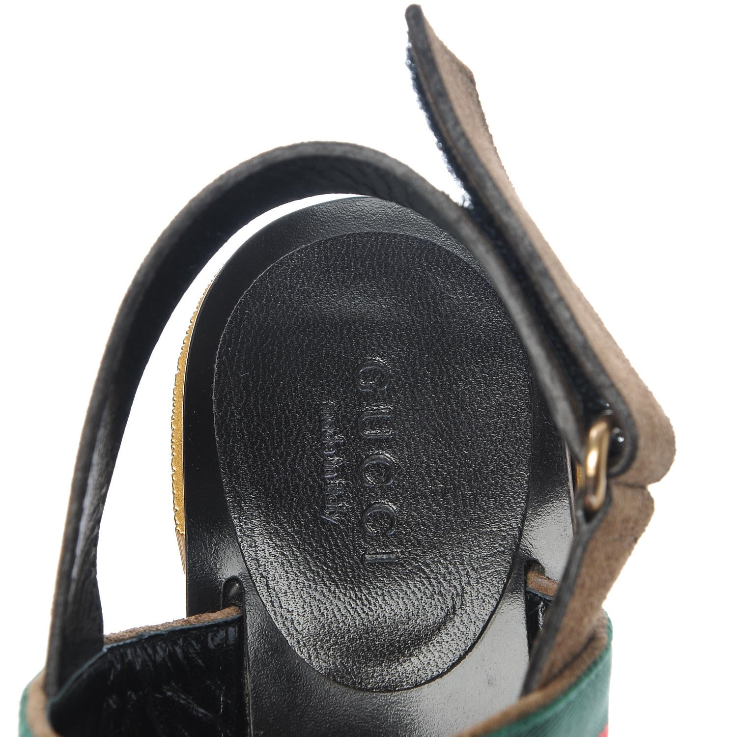 Gucci Suede Querelle Web Sandals 37 Marron Glace 9 of 13