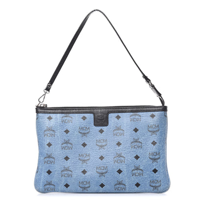 MCM Visetos Project Reversible Tote Pouch Munich Blue 1 of 14