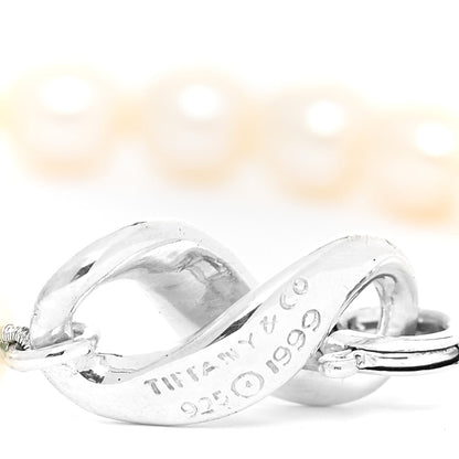 Tiffany Sterling Silver Pearl Figure 8 Bracelet 4 of 5