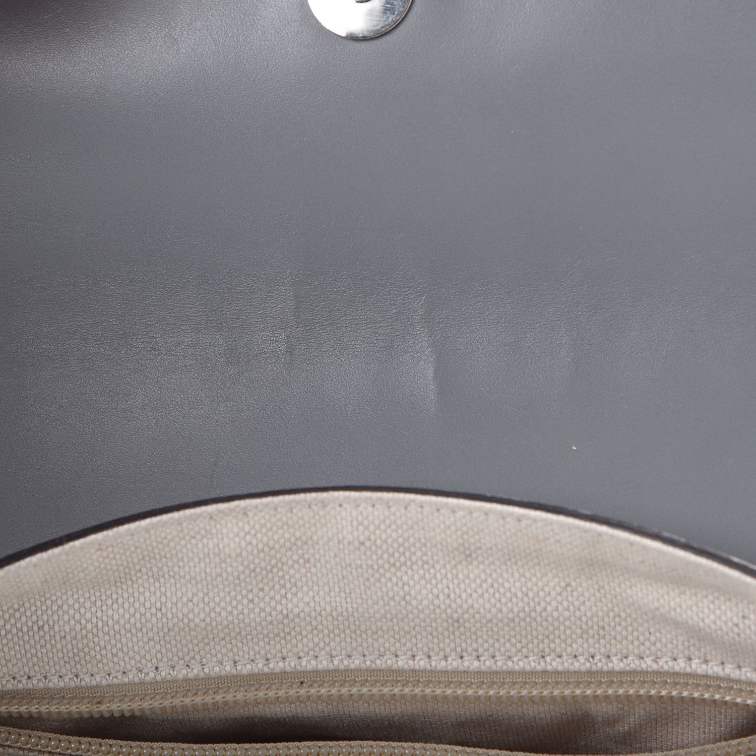 Gucci GG Supreme Monogram Selleria Calfskin Small Satchel Messenger Bag Ecru Grigio 10 of 12