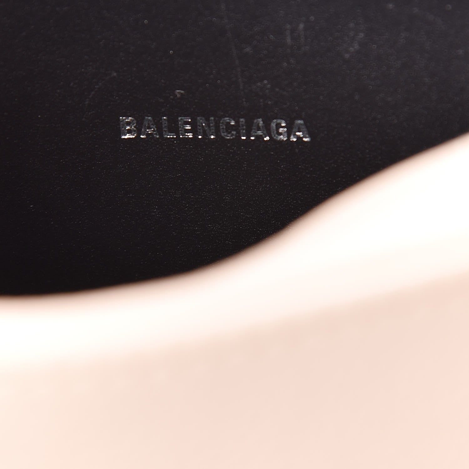 Balenciaga Calfskin Logo XS Everyday Camera Bag Light Beige Black 8 of 10