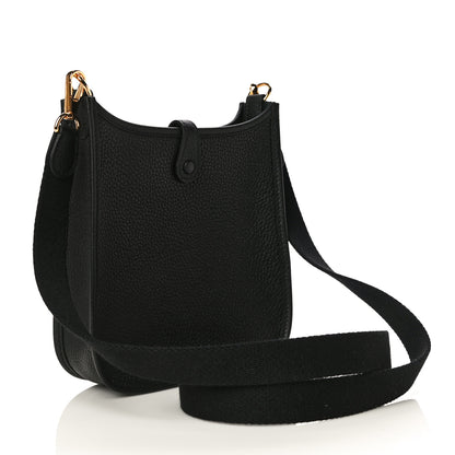 Hermes Taurillon Clemence Evelyne TPM Black 2 of 10
